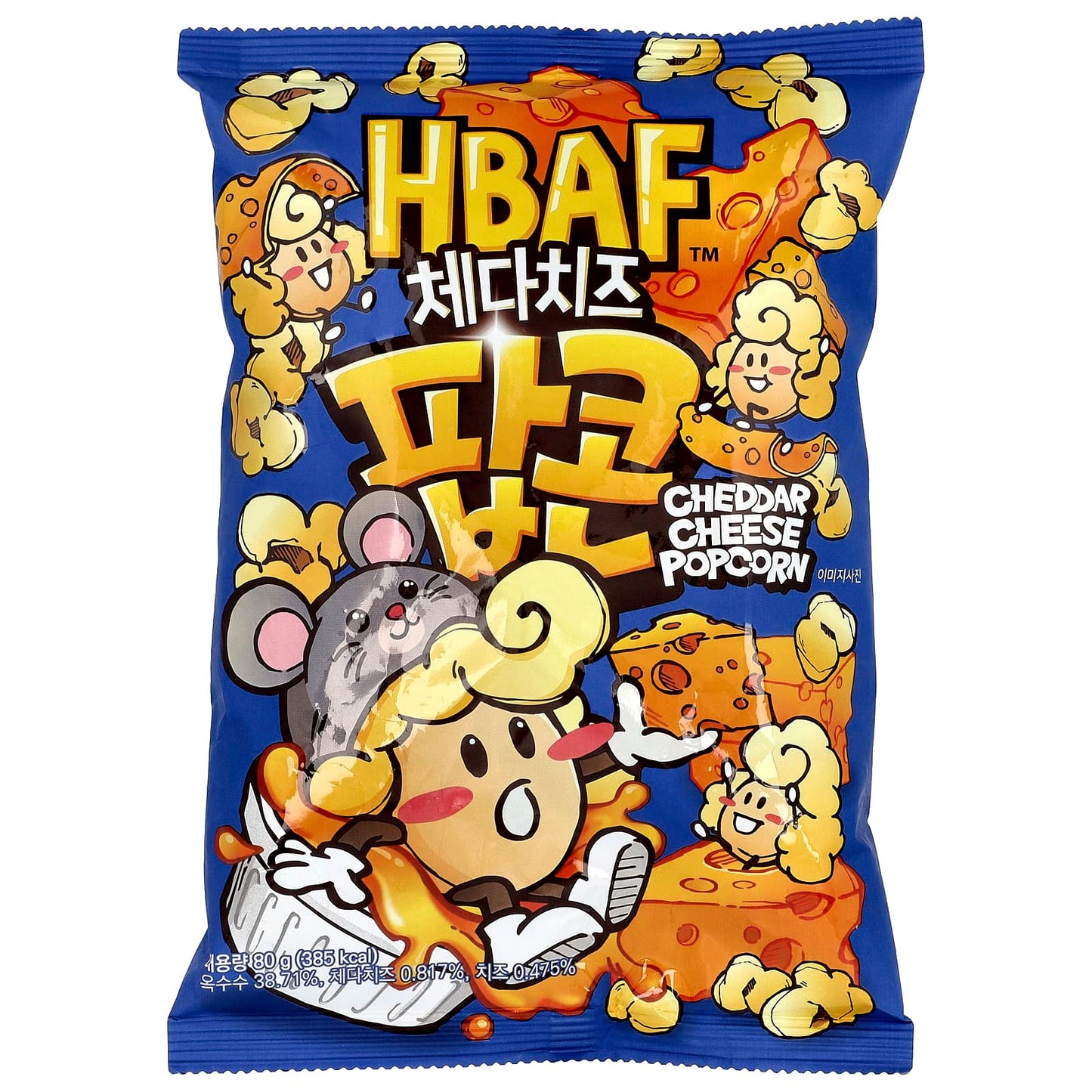 HBAF Cheddar Cheese 80g Popcorn (South Korea)