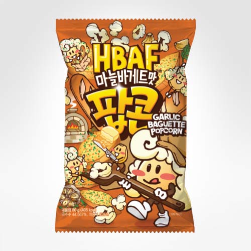 HBAF Garlic Baguette Popcorn 80g (South Korea)