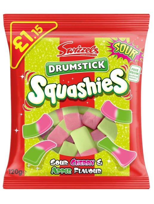 Swizzels Drumstick Squashies Sour Cherry & Apple 120g (UK)
