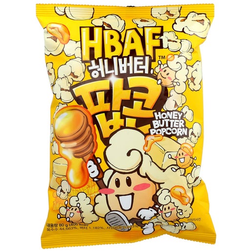 HBAF, Honey Butter Popcorn, 80g (South Korea)