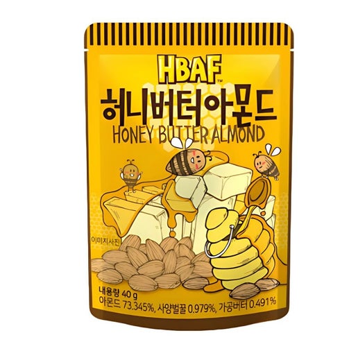 HBAF Honey Butter Almonds 40g (South Korea)