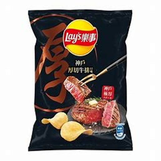 Leshi Lays Kobe Thick Cut Steak Potato Chips 64g (Taiwan)