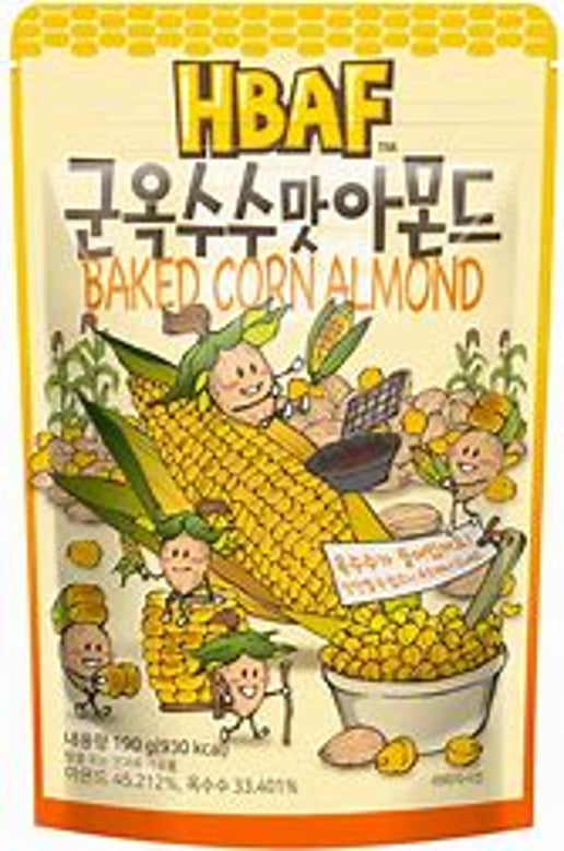 HBAF Baked Corn Almond 40g (South Korea)