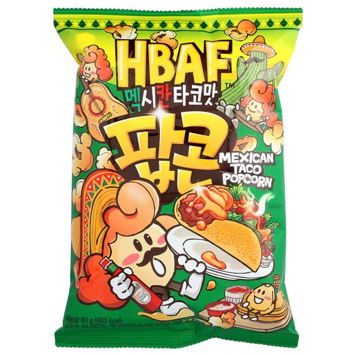 HBAF Mexican Taco Popcorn 80g (South Korea)
