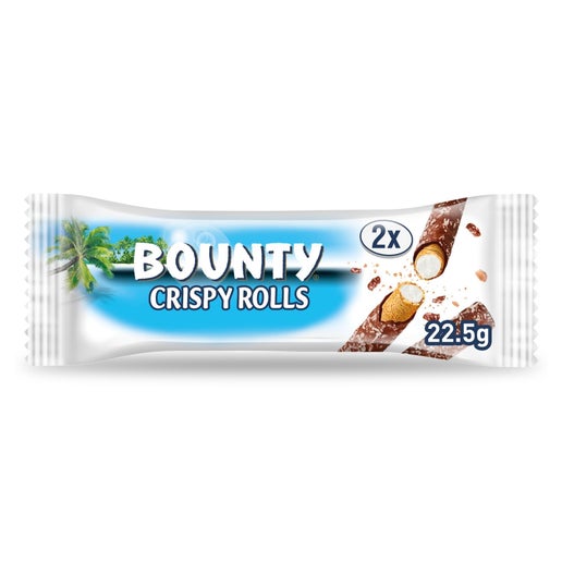 Bounty Crispy Rolls, Milk Chocolate, Coconut (Egypt)
