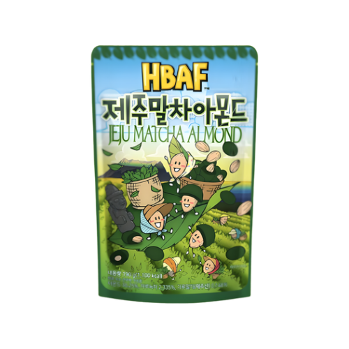 Hbaf Jeju Matcha Almond 120g (Korea)